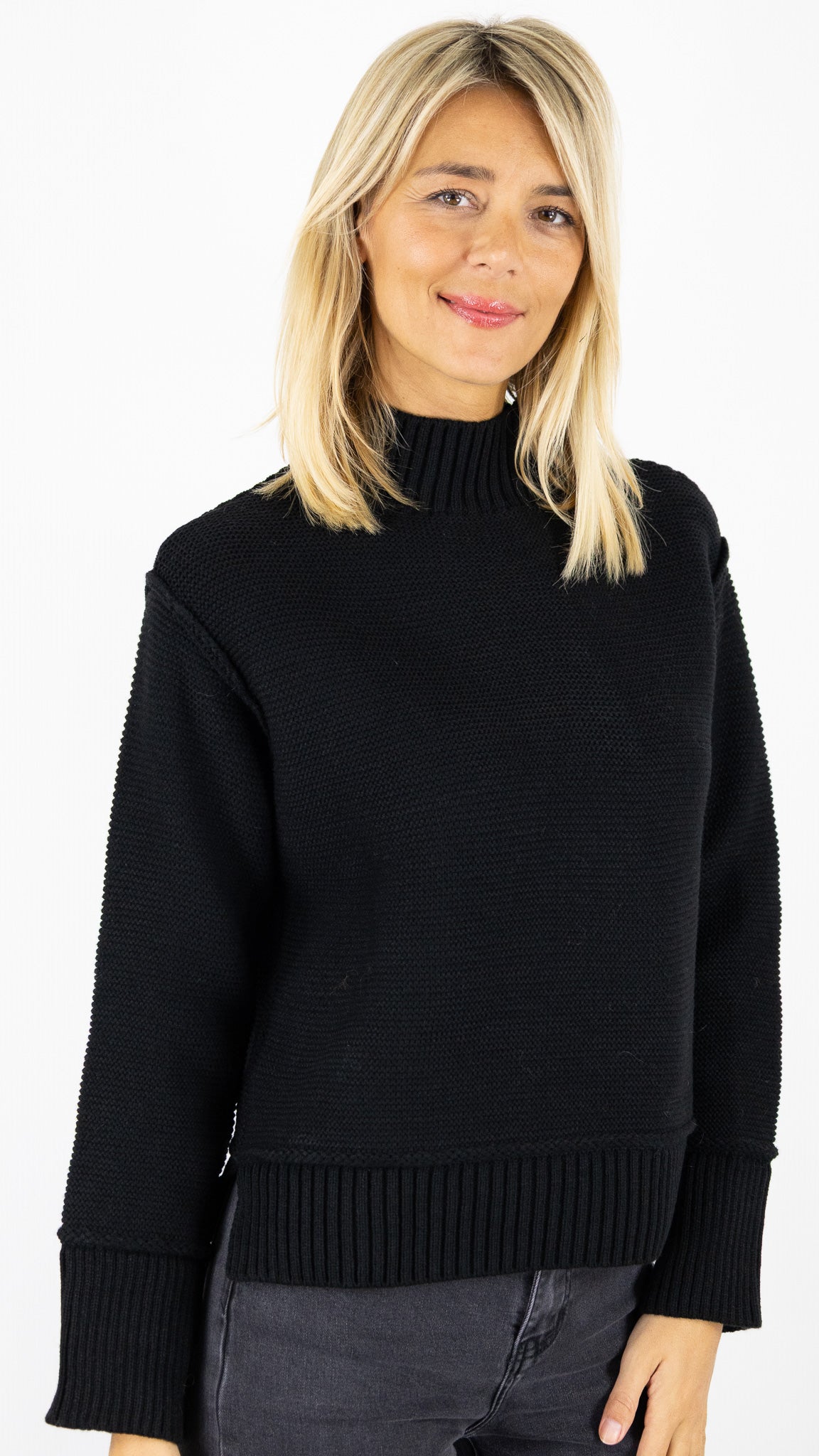 PULL COL MONTANT VALORA AN'GE#color_NOIR