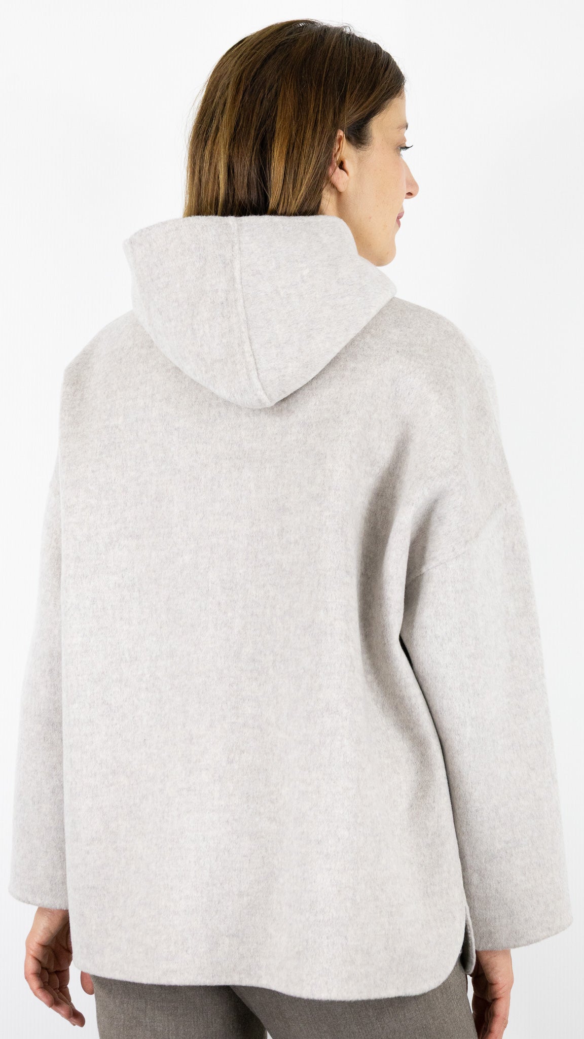 MANTEAU COURT EN LAINE CAPE FEMME HARTFORD VESPER#COLOR_03/NATUREL GREIGE