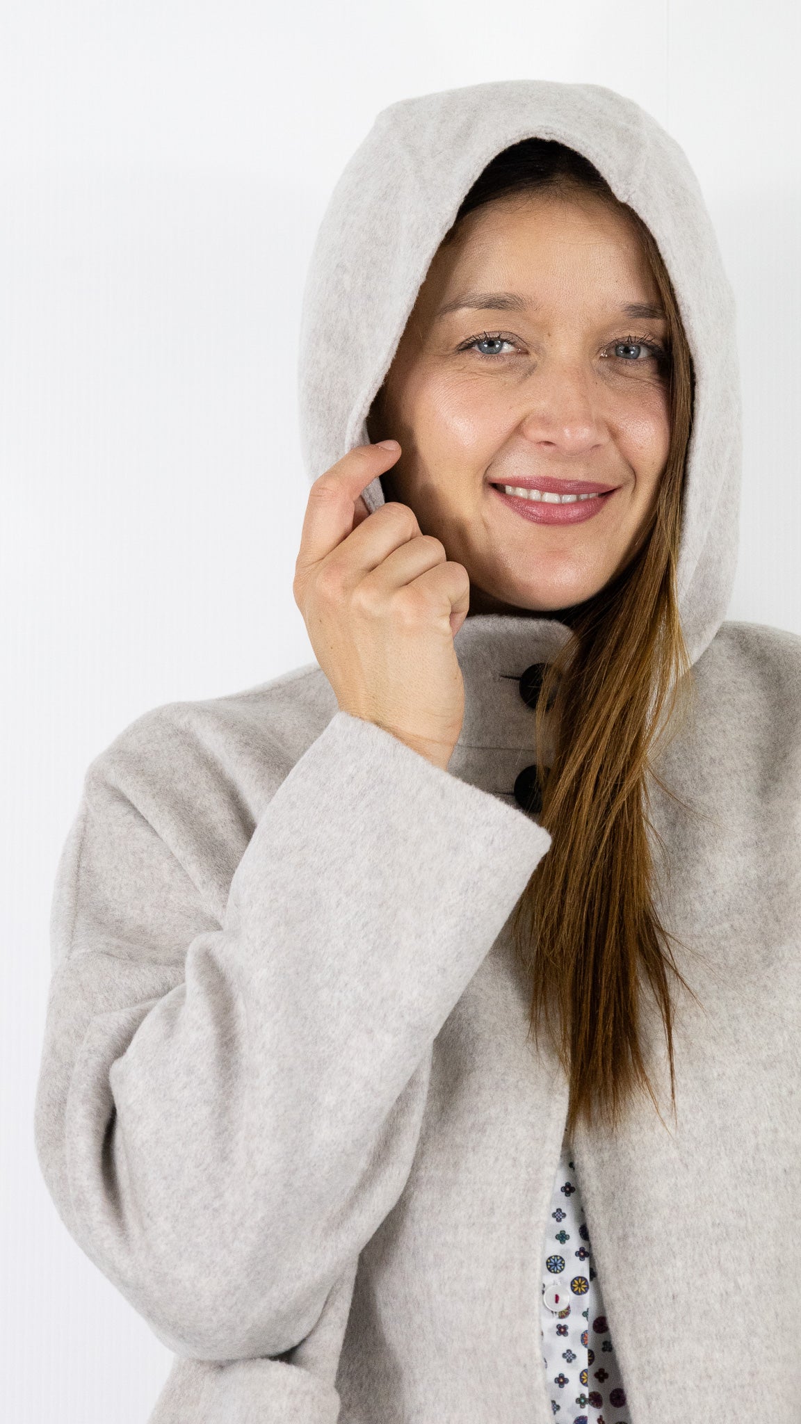MANTEAU COURT EN LAINE CAPE FEMME HARTFORD VESPER#COLOR_03/NATUREL GREIGE