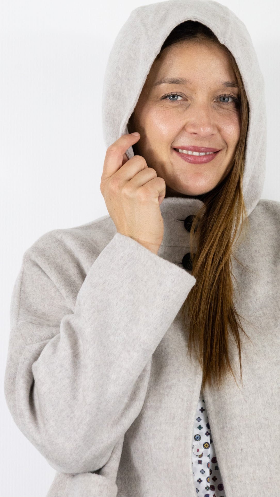 MANTEAU COURT EN LAINE CAPE FEMME HARTFORD VESPER#COLOR_03/NATUREL GREIGE