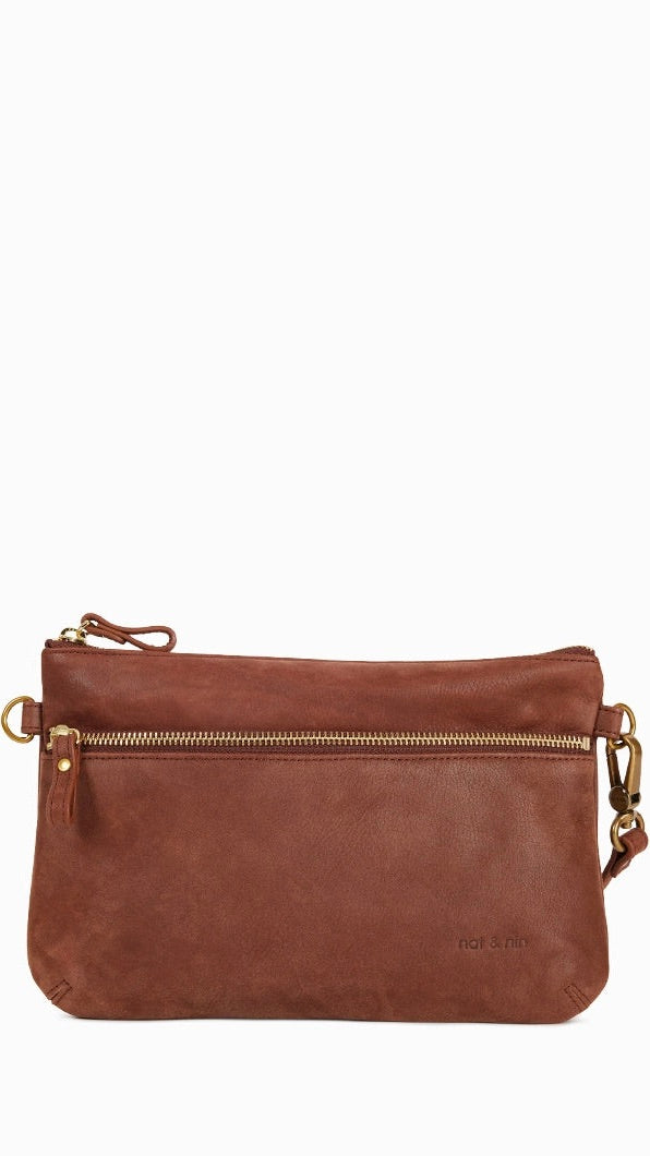 POCHETTE ZIPPEE NAT ET NIN VICKY CACAO