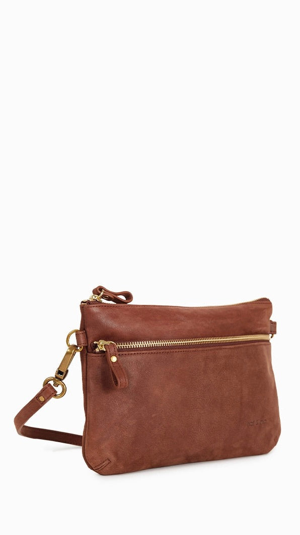 POCHETTE ZIPPEE NAT ET NIN VICKY CACAO