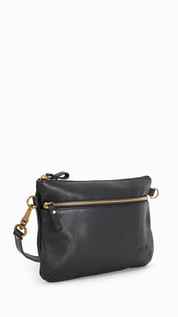 POCHETTE ZIPPEE NAT ET NIN VICKY NOIR GRAINE