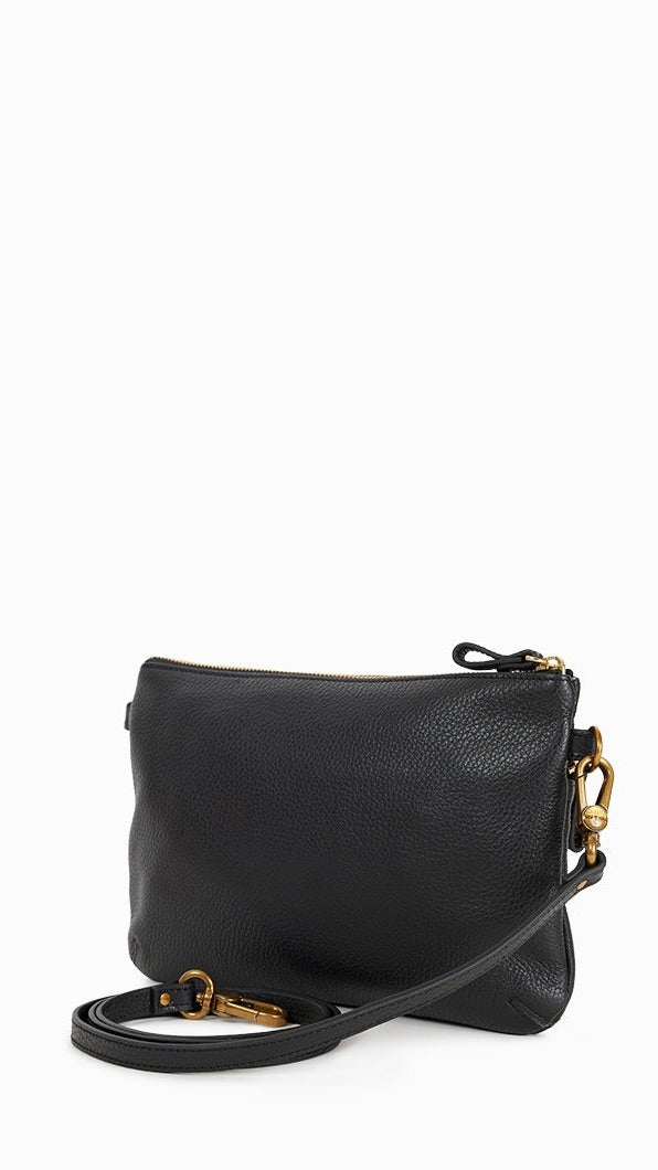 POCHETTE ZIPPEE NAT ET NIN VICKY NOIR GRAINE