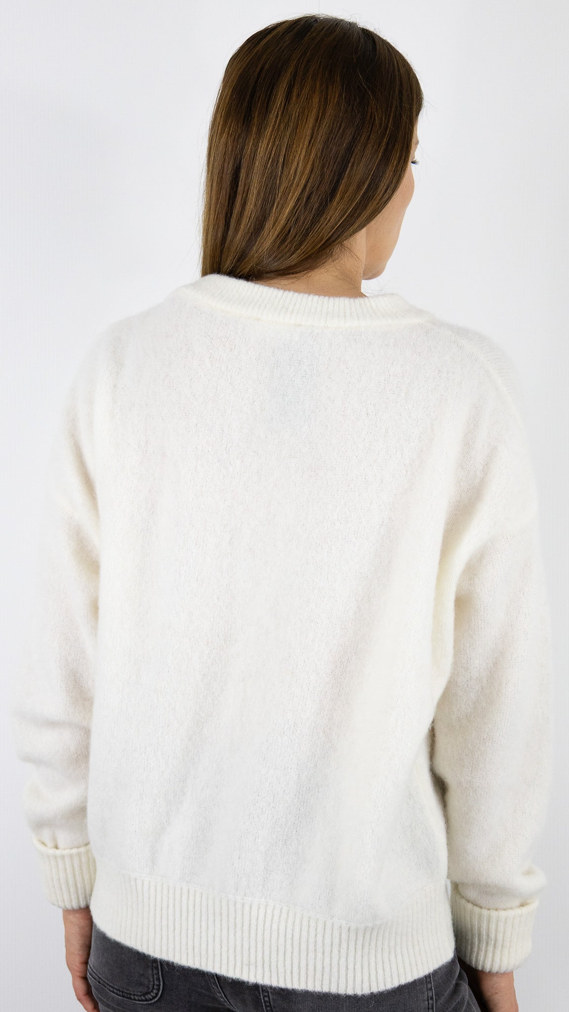 PULL EN ALPAGA COL ROND AMERICAN VINTAGE VITOW VITO18E#COLOR_BLANC
