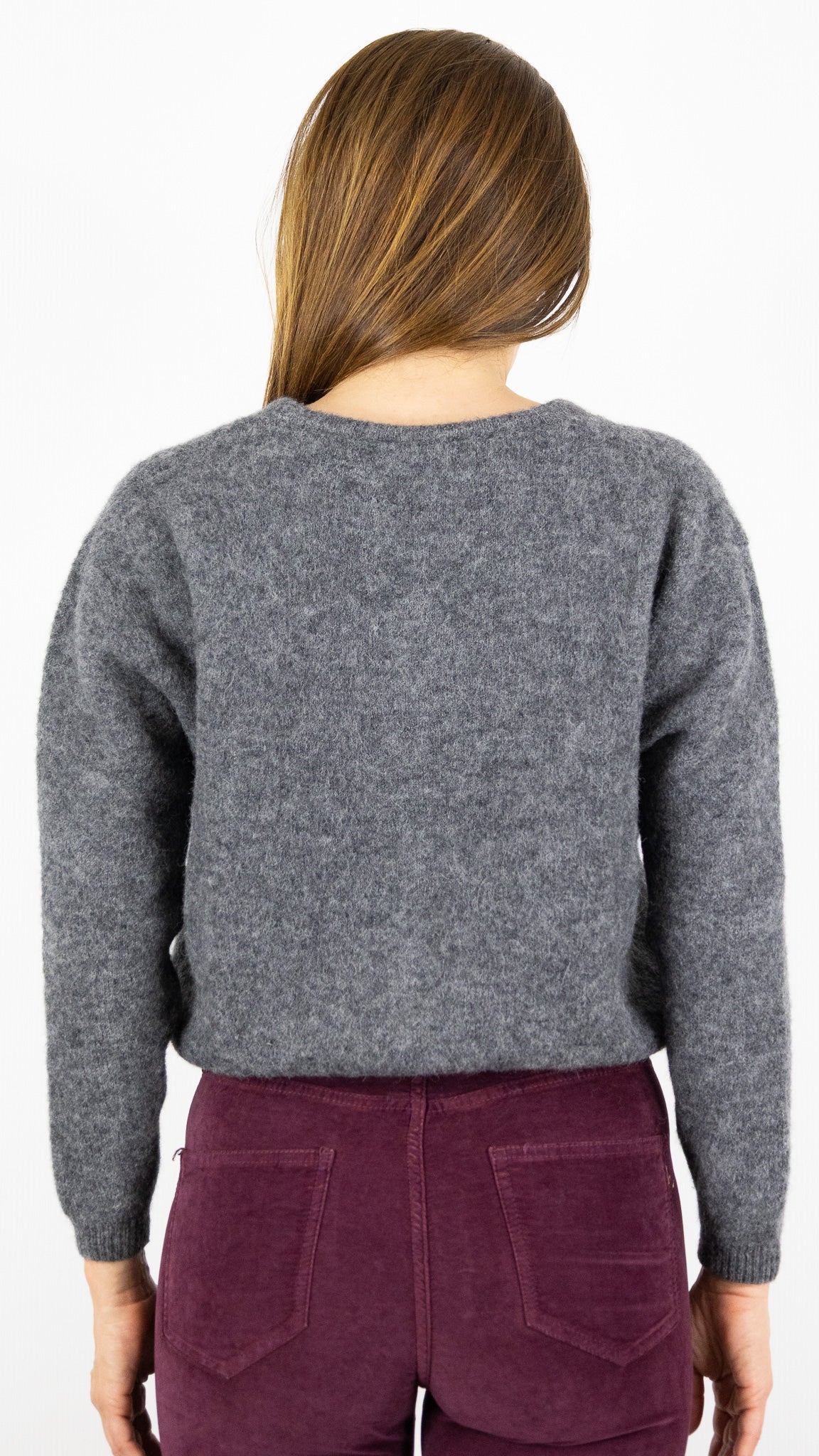 CARDIGAN EN ALPAGA AMERICAN VINTAGE VITOW VITO19E#COLOR_ACIER CHINE