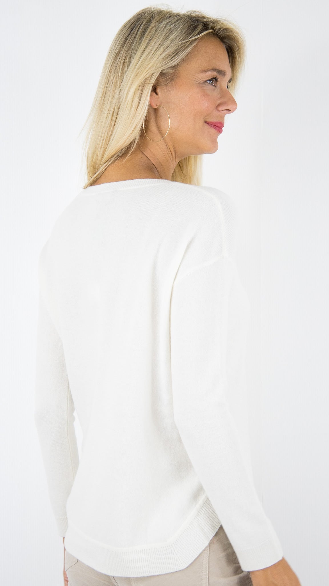 PULL EN CACHEMIRE POUR FEMME ESTHEME WES20A33H#COLOR_8322/CREME
