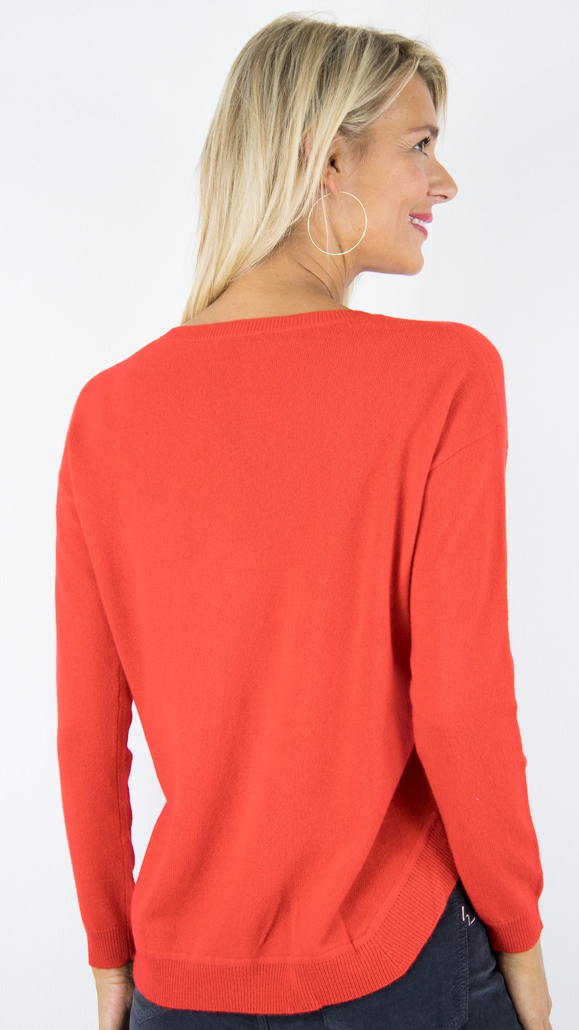 PULL EN CACHEMIRE POUR FEMME ESTHEME WES20A33H#COLOR_23014/ECARLATE