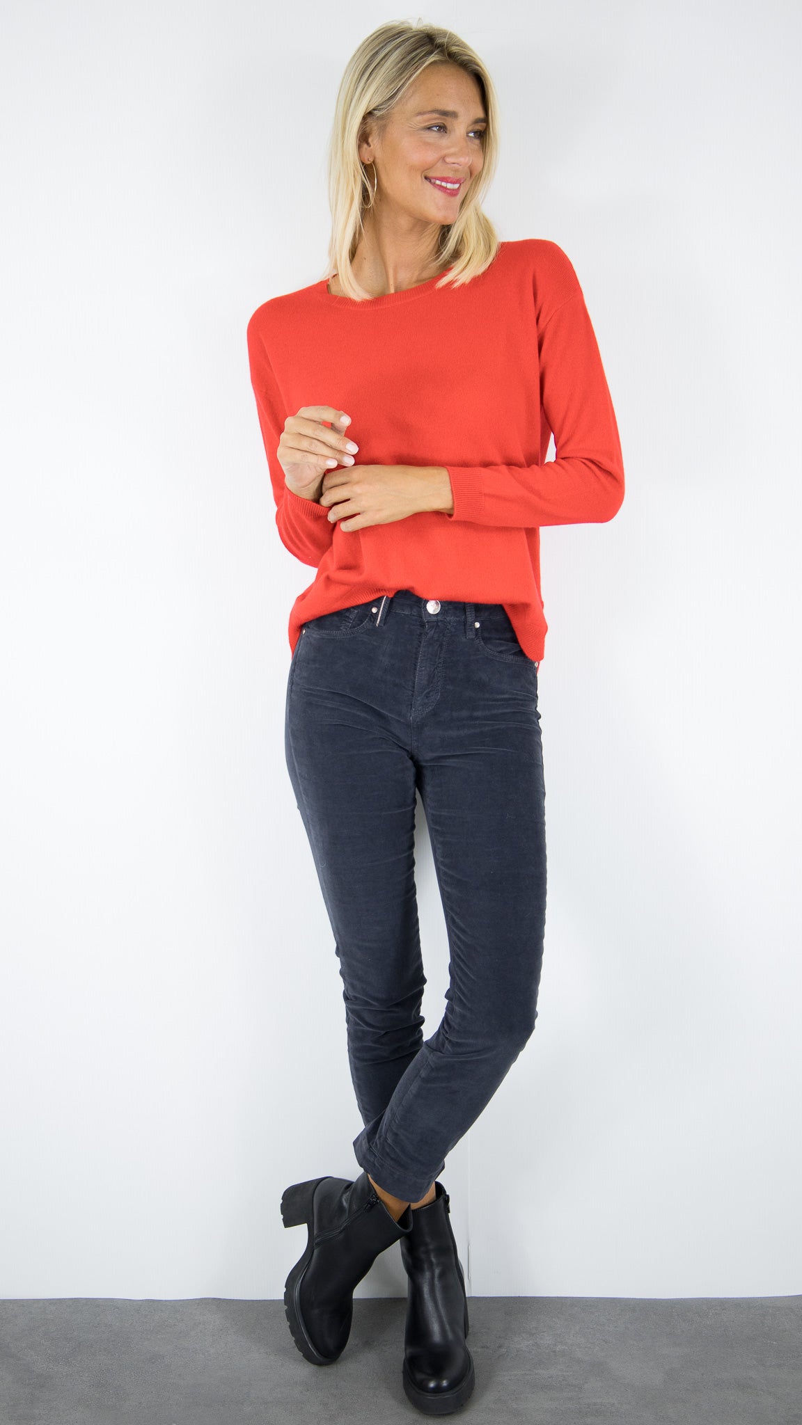 PULL EN CACHEMIRE POUR FEMME ESTHEME WES20A33H#COLOR_23014/ECARLATE