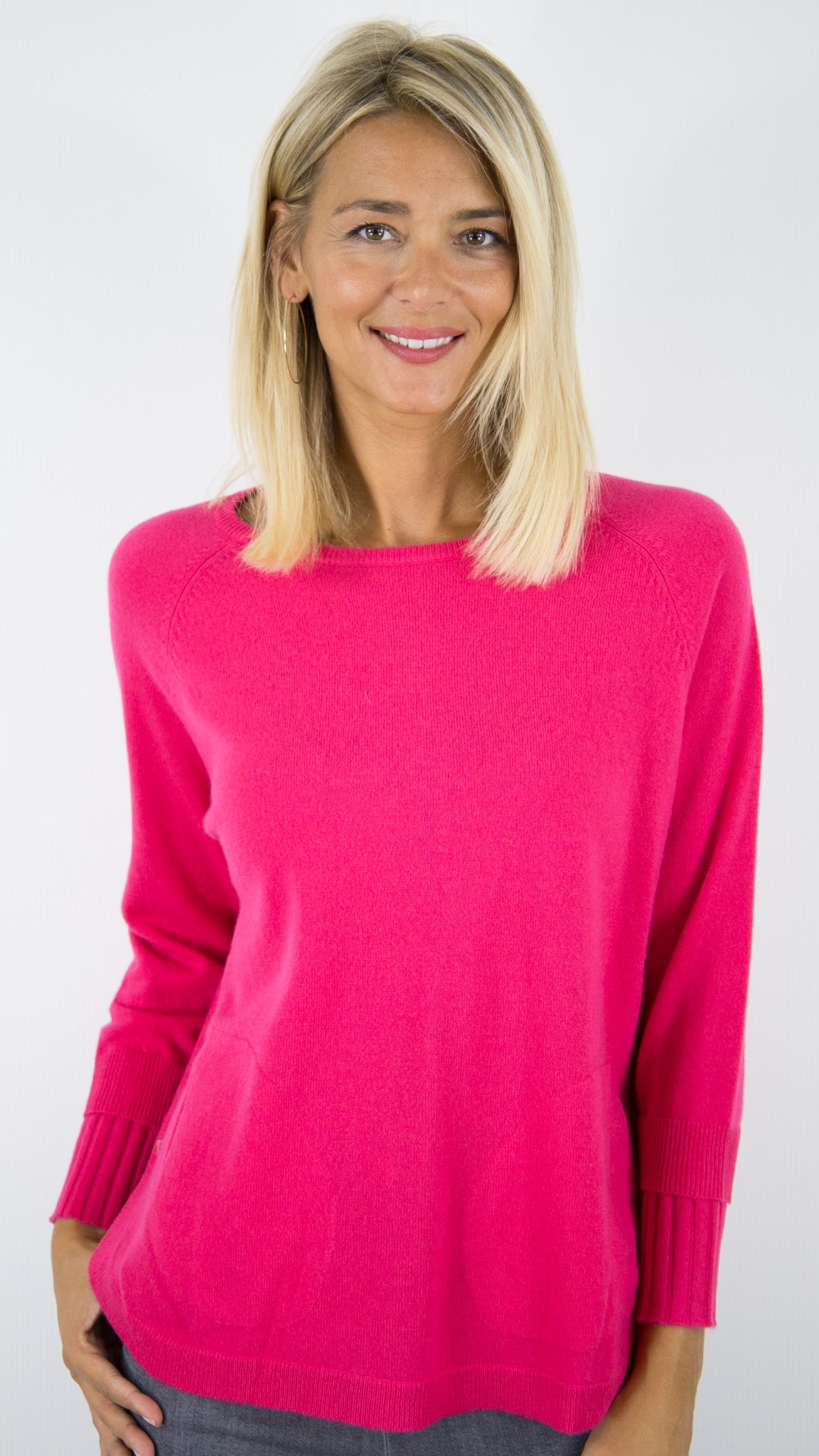 PULL COL ROND EN CACHEMIRE FEMME ESTHEME WES2277H#COLOR_17714/BARBIE