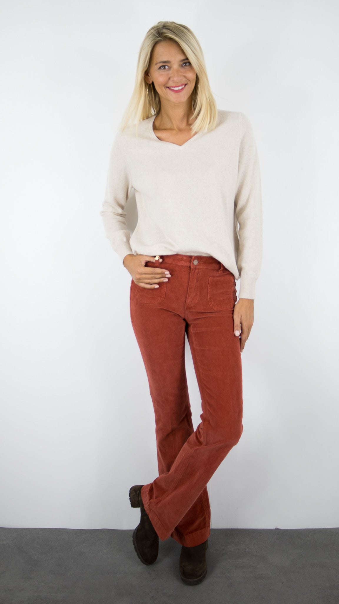 PULL COL V EN CACHEMIRE POUR FEMME#COLOR_3273/LIN