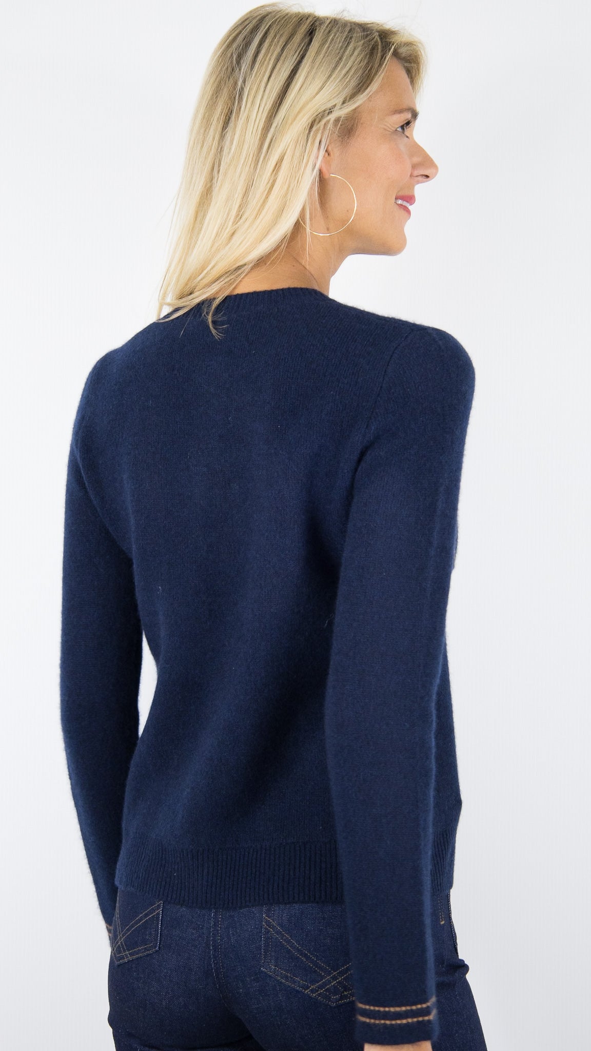 CARDIGAN EN CACHEMIRE POUR FEMME WES25080H #COLOR_53370/2103 MARINE