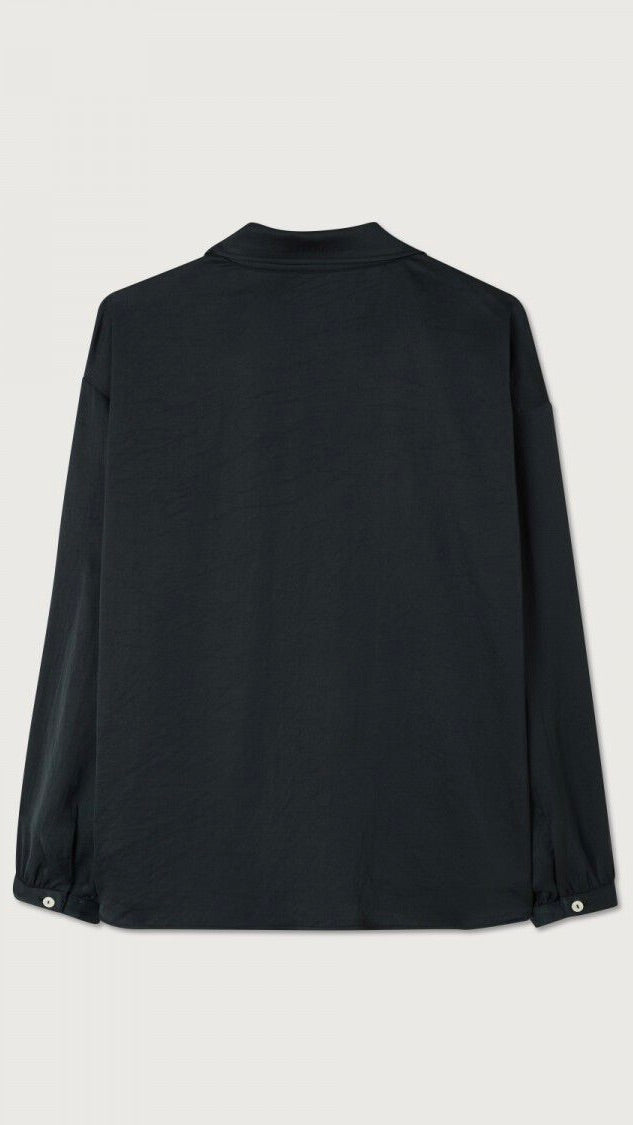 CHEMISE AMPLE SATINEE AMERICAN VINTAGE WIDLAND REGLISSE NOIR