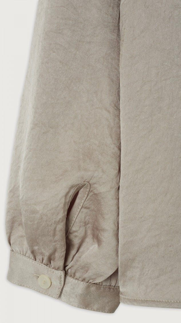 CHEMISE AMPLE SATINEE AMERICAN VINTAGE WIDLAND TOUNDRA BEIGE