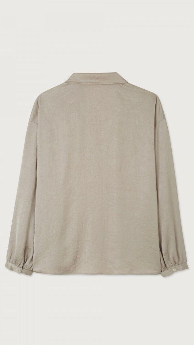 CHEMISE AMPLE SATINEE AMERICAN VINTAGE WIDLAND TOUNDRA BEIGE