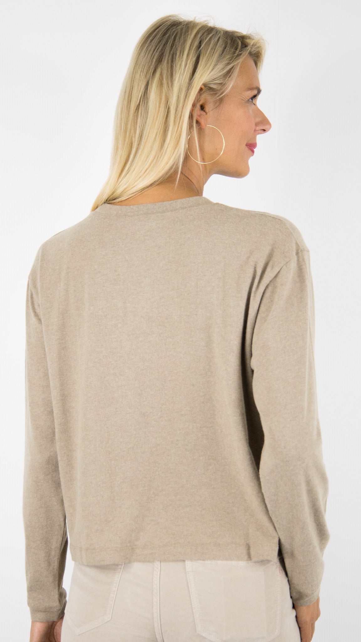 TEE-SHIRT EN COTON COL ROND AMERICAN VINTAGE YPAWOOD#COLOR_MACCHIATO