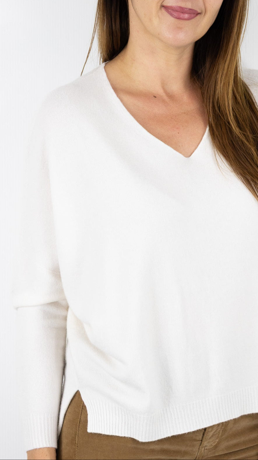 PULL V AMPLE ALEXANDRE LAURENT Z8840#COLOR_ECRU