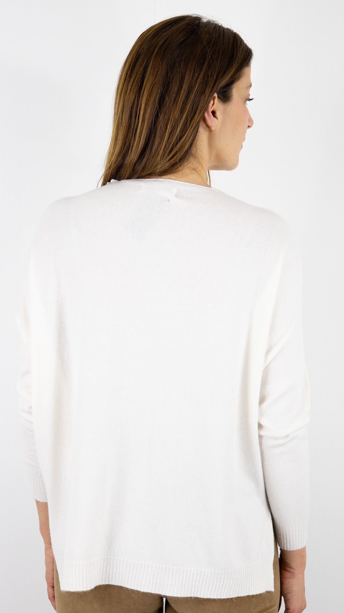 PULL V AMPLE ALEXANDRE LAURENT Z8840#COLOR_ECRU