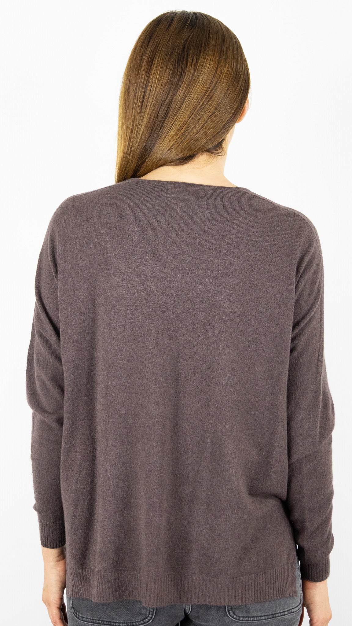 PULL V AMPLE ALEXANDRE LAURENT Z8840#COLOR_FRENCH/CHOCO