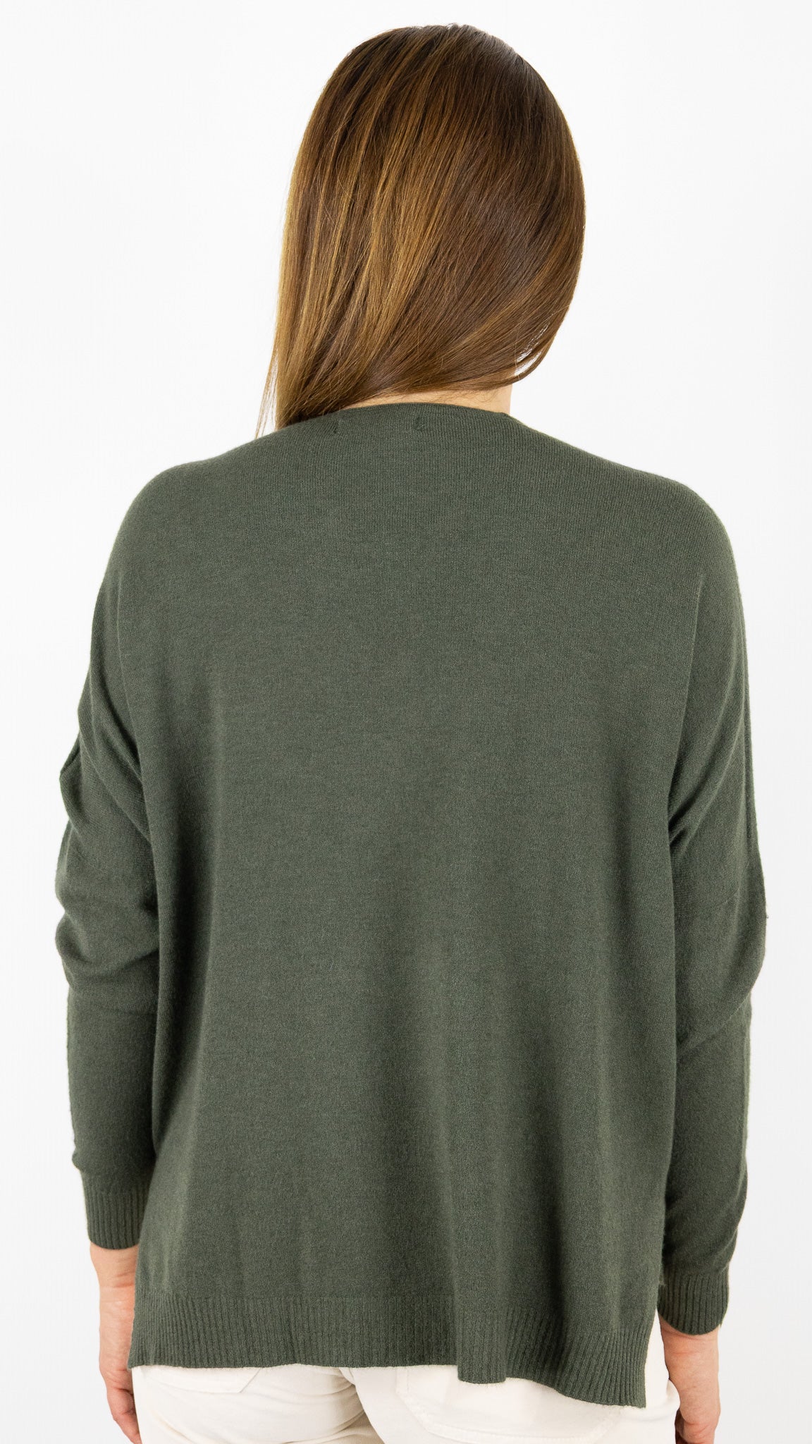 PULL V AMPLE ALEXANDRE LAURENT Z8840#COLOR_MILITAIRE/KAKI