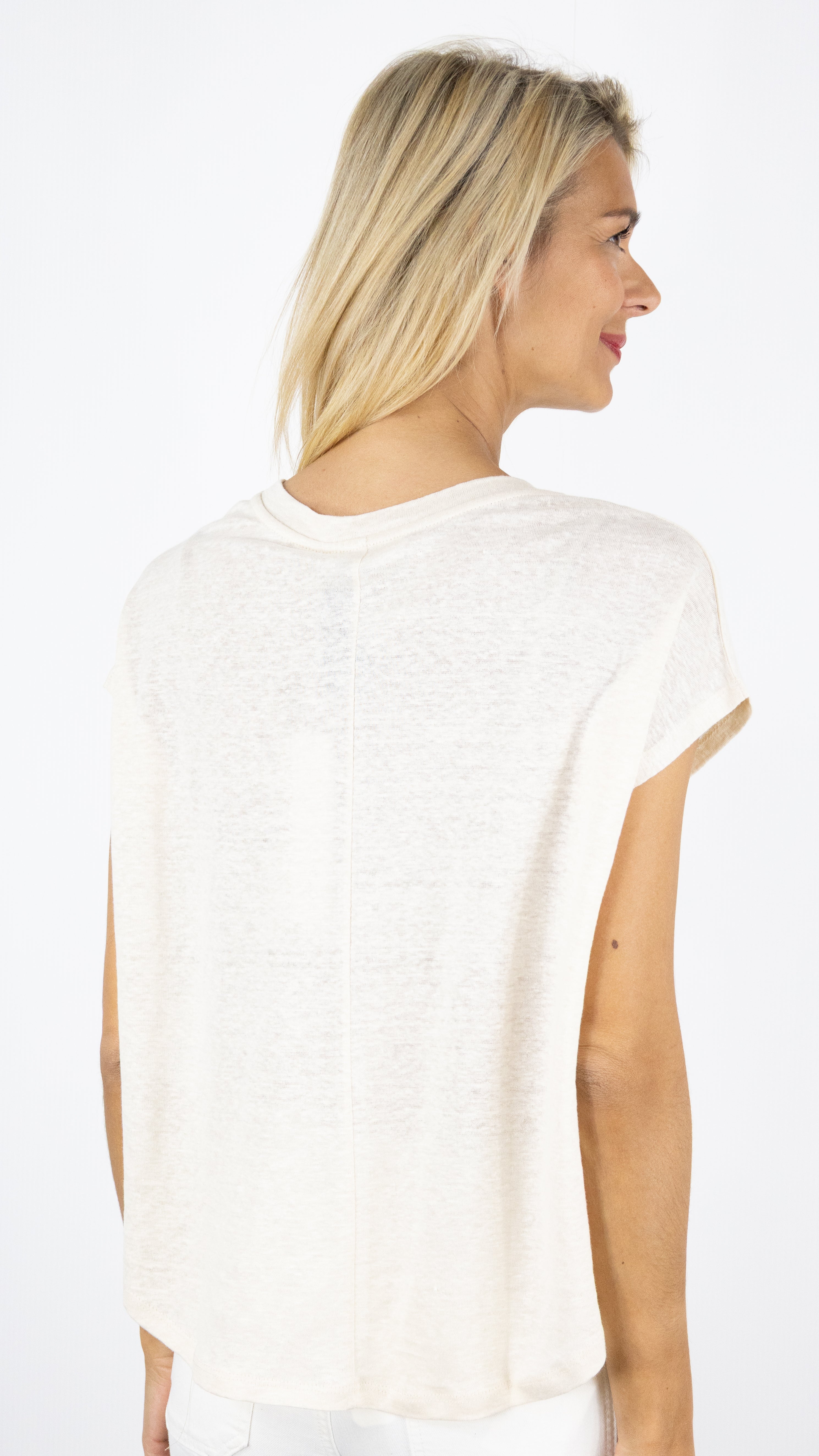 TEE-SHIRT EN LIN COL BATEAU NOT SHY ZOE#COLOR_CLOUDY CREAM/ECRU