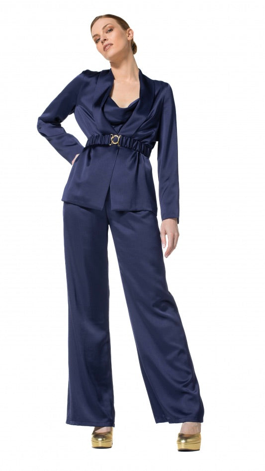 PANTALON FLUIDE AMPLE CAROLINE BISS 4586 MARINE