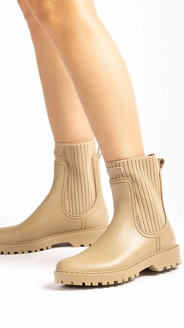 BOOTS EN CAOUTCHOUC FAYNAR UNISA BEIGE