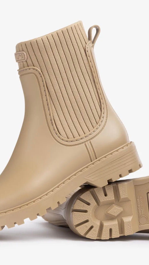 BOOTS EN CAOUTCHOUC FAYNAR UNISA BEIGE
