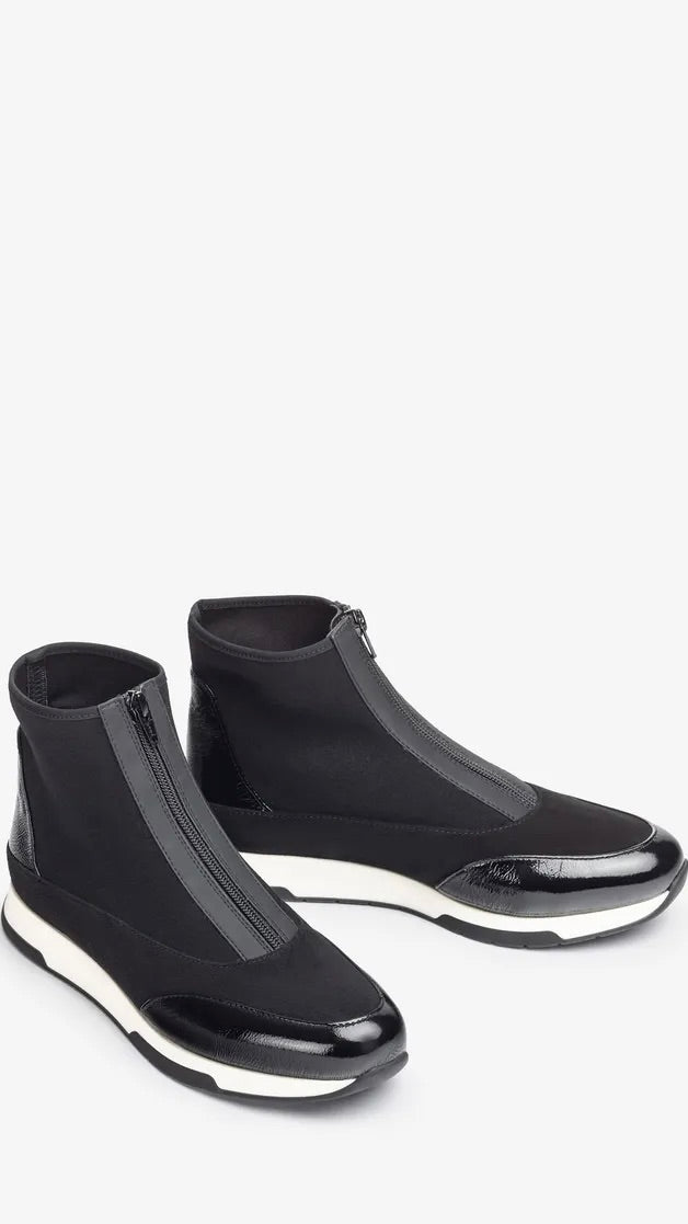 BASKETS MONTANTES ZIPPEES FLUVIO UNISA NOIR