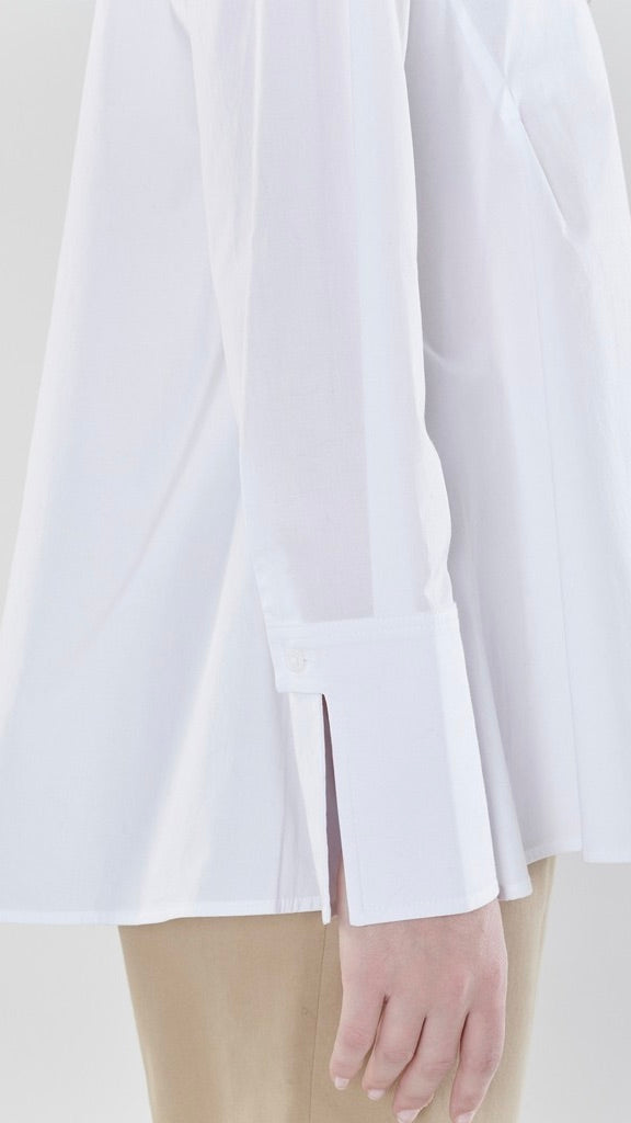 CHEMISE EVASEE EN COTON HANA SAN AIKO BLANC