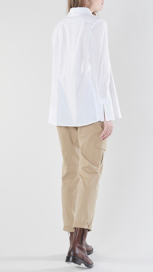 CHEMISE EVASEE EN COTON HANA SAN AIKO BLANC