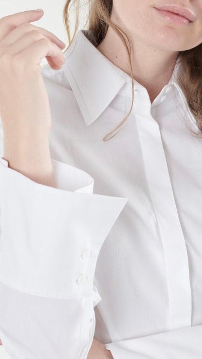 CHEMISE EN COTON HANA SAN KRISTIE BLANC