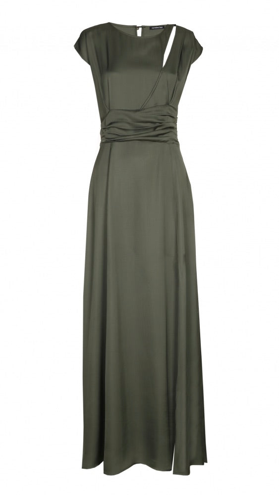 ROBE LONGUE VISCOSE 4177 CAROLINE BISS KAKI