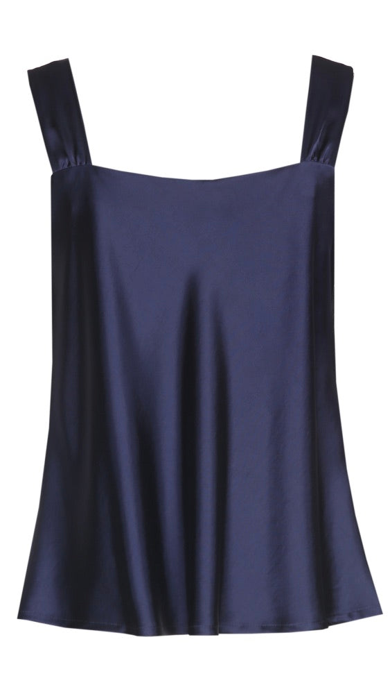 TOP EN BRETELLE SATINE 4684 CAROLINE BISS MARINE