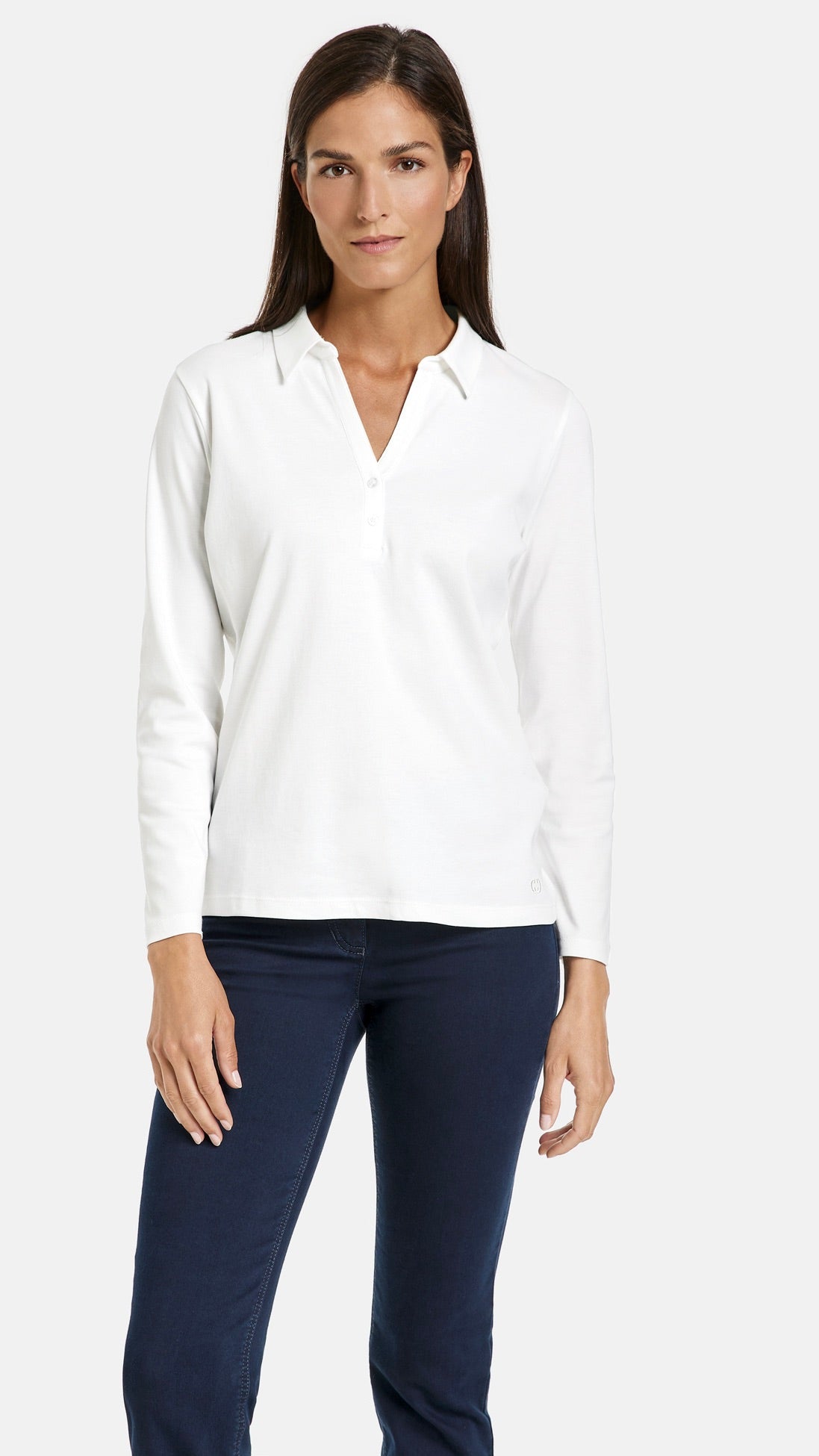 TEE SHIRT POLO GERRY WEBER 977040 44013 ECRU