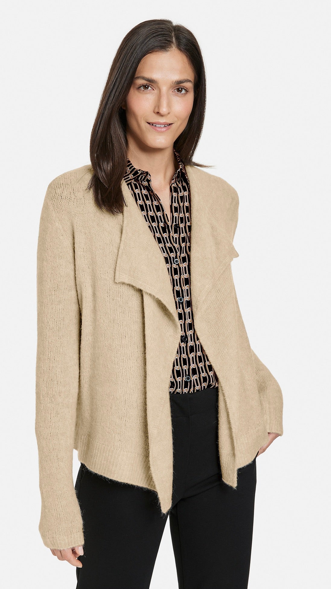 GILET SANS COL 230008 35703 GERRY WEBER BEIGE