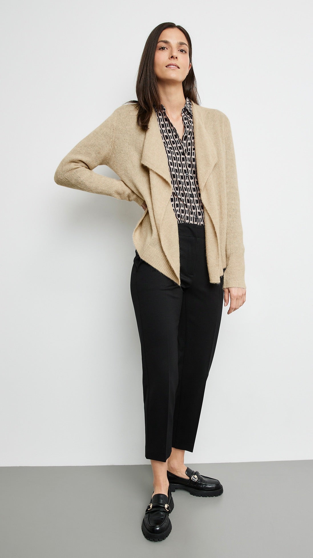 GILET SANS COL 230008 35703 GERRY WEBER BEIGE