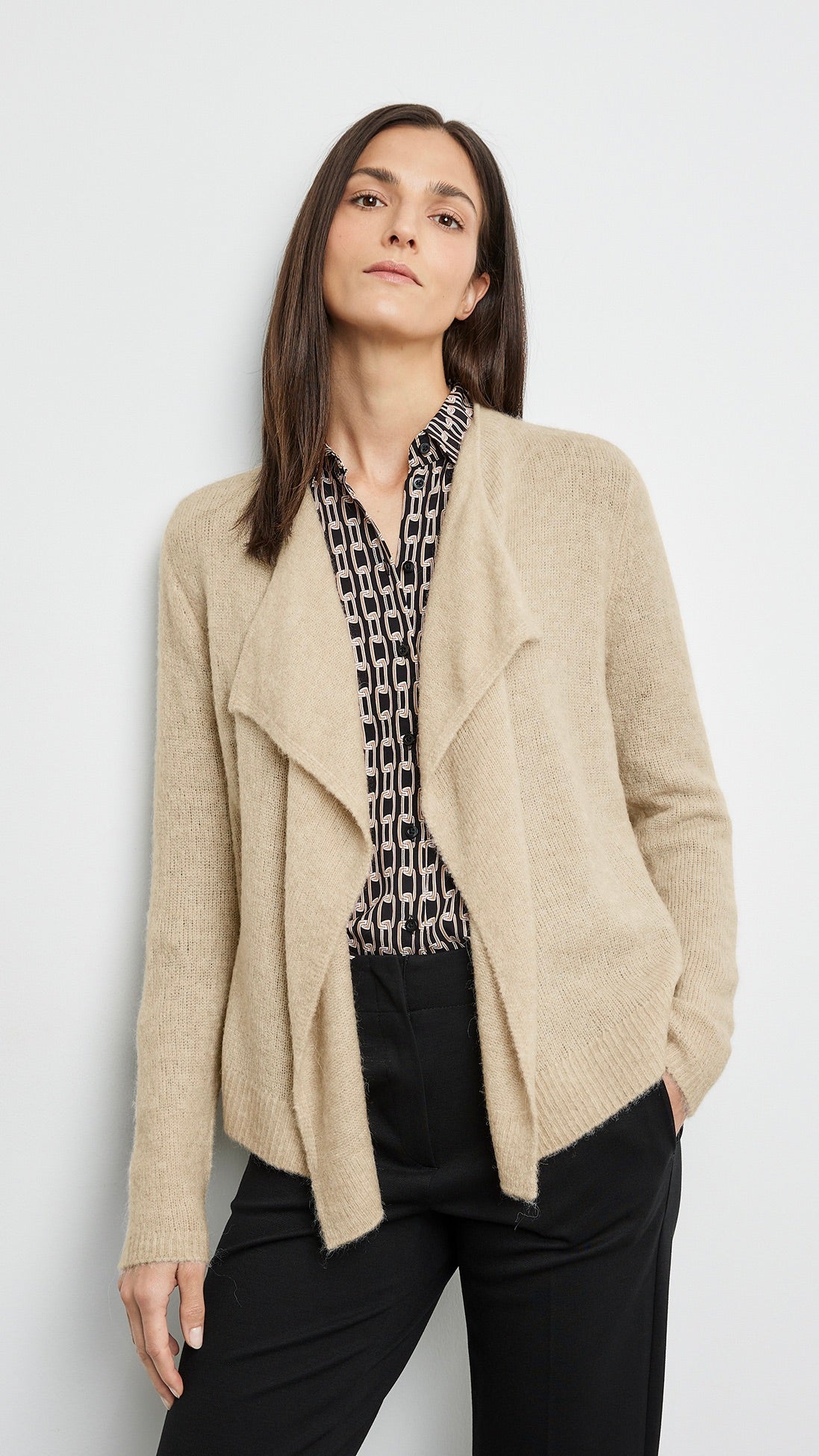 GILET SANS COL 230008 35703 GERRY WEBER BEIGE