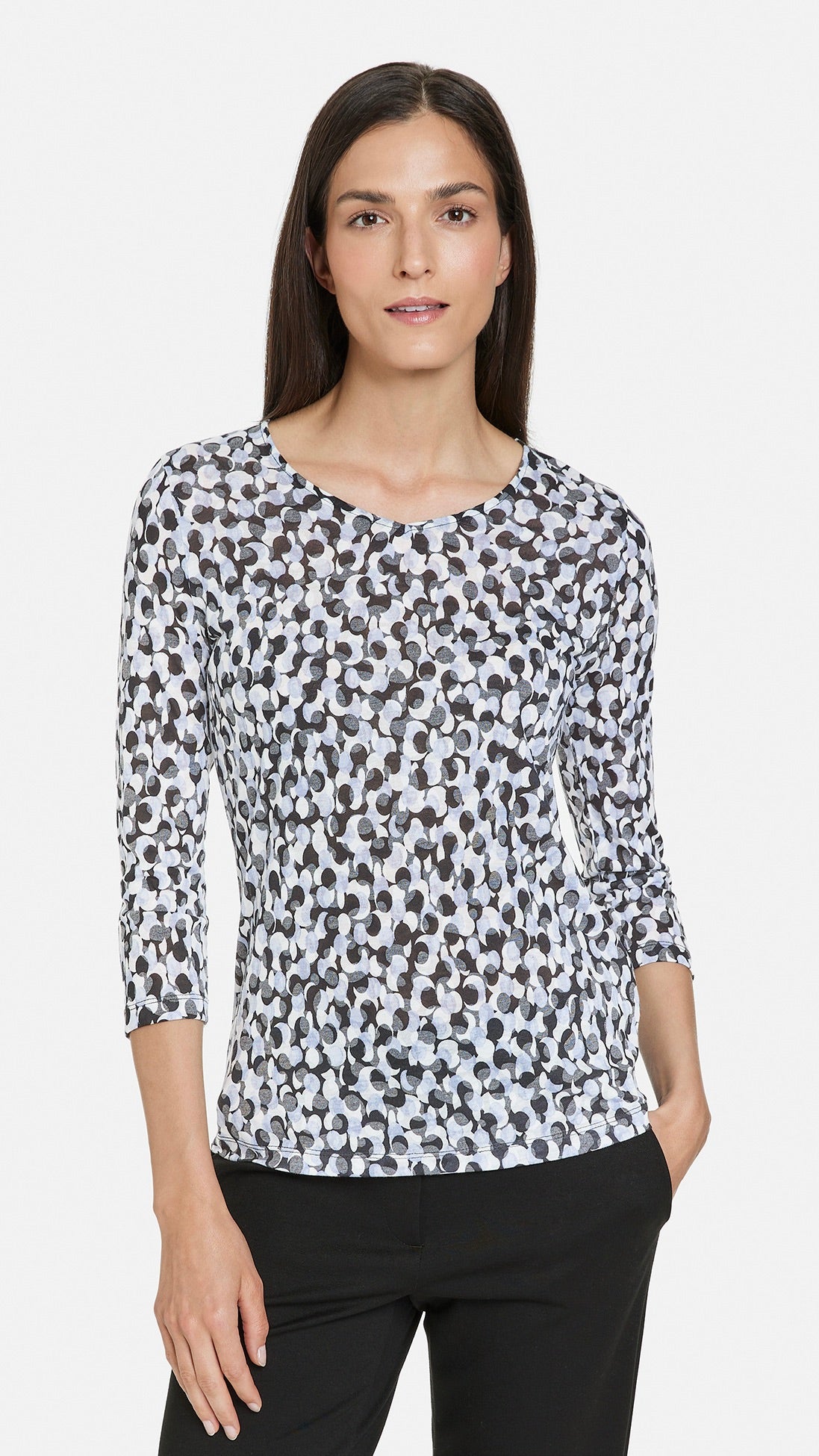 TEE SHIRT IMPRIME LEOPARD GERRY WEBER 977026 44005 CIEL