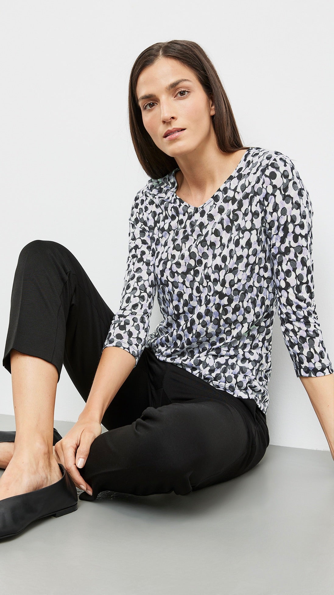 TEE SHIRT IMPRIME LEOPARD GERRY WEBER 977026 44005 CIEL