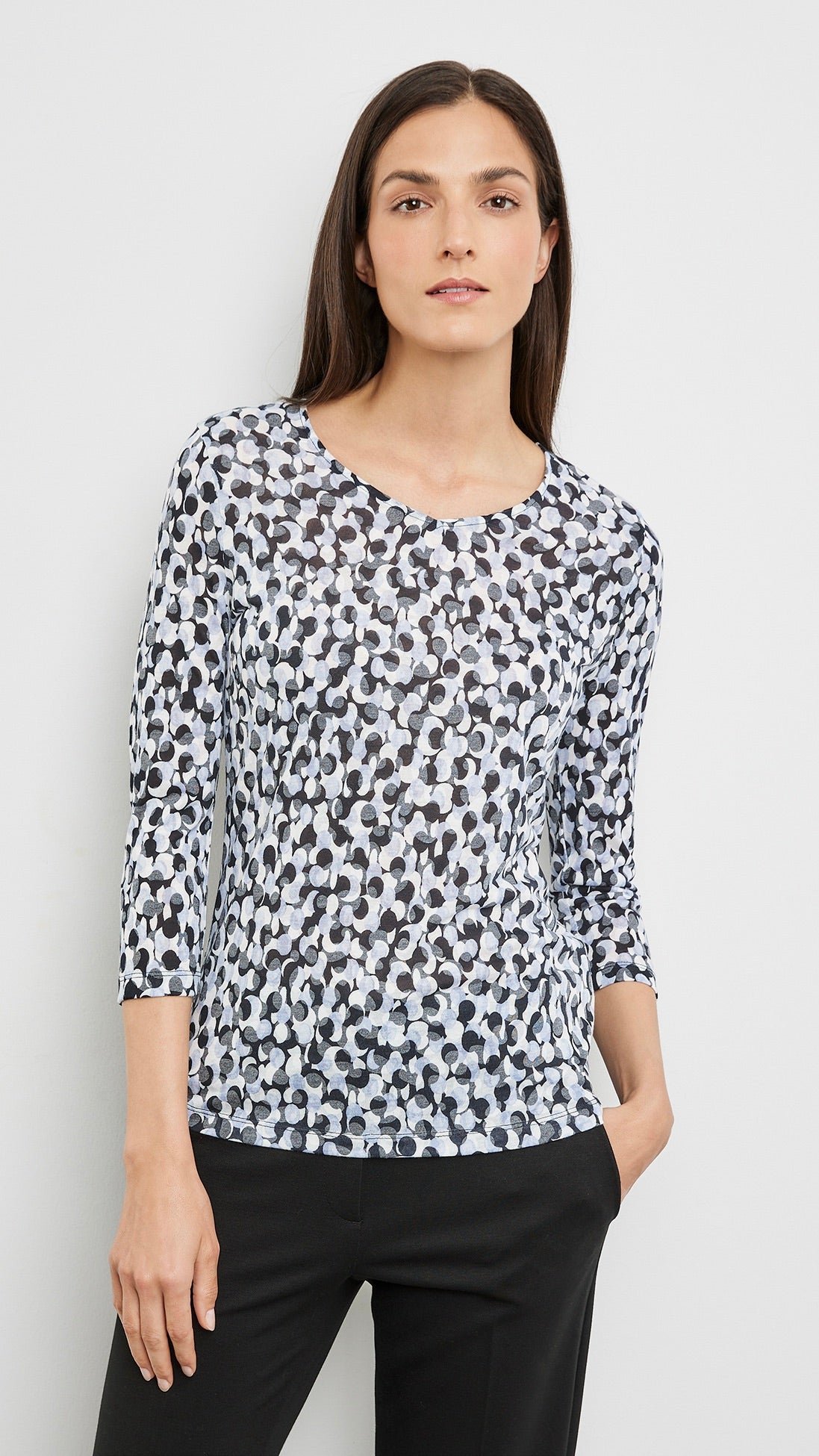TEE SHIRT IMPRIME LEOPARD GERRY WEBER 977026 44005 CIEL