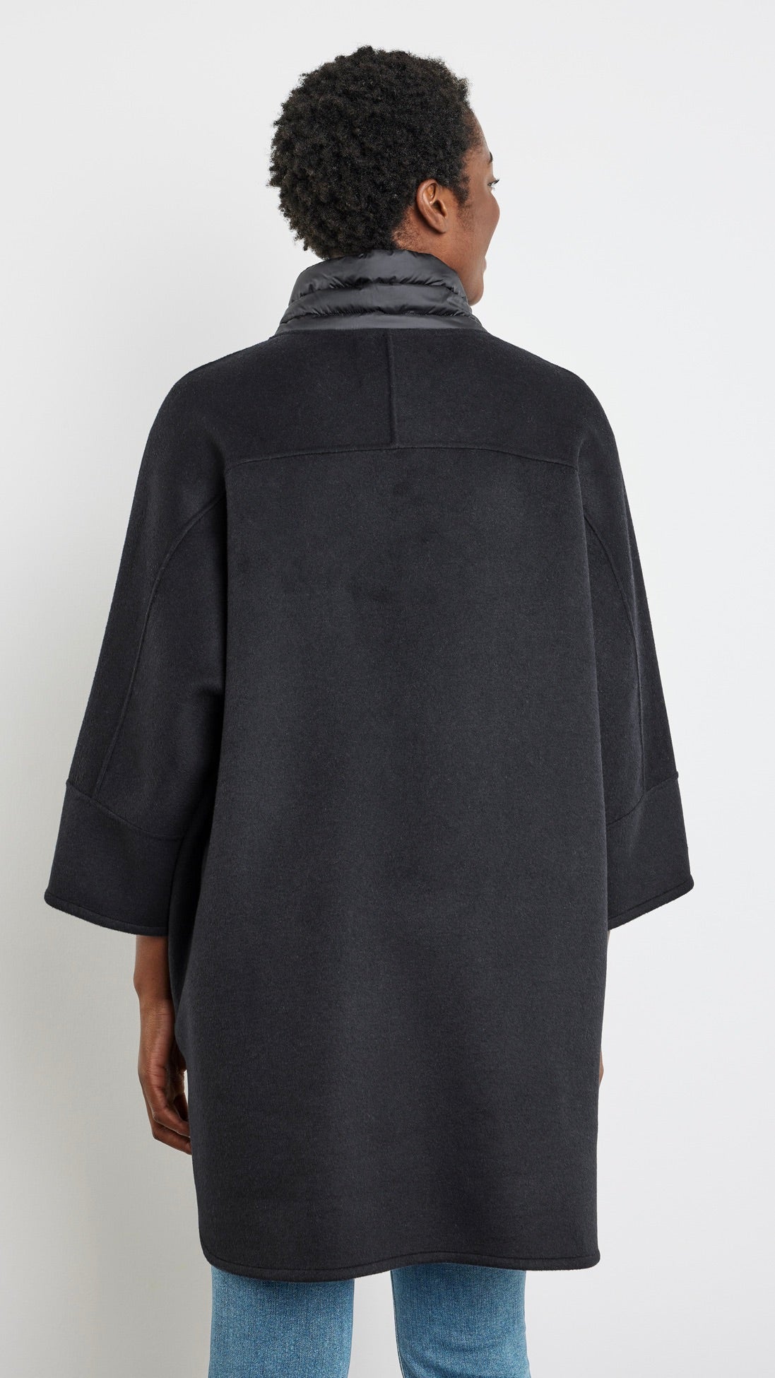 MANTEAU CAPE BIMATIERE OVERSIZE GERRY WEBER 250216 31135 MARINE