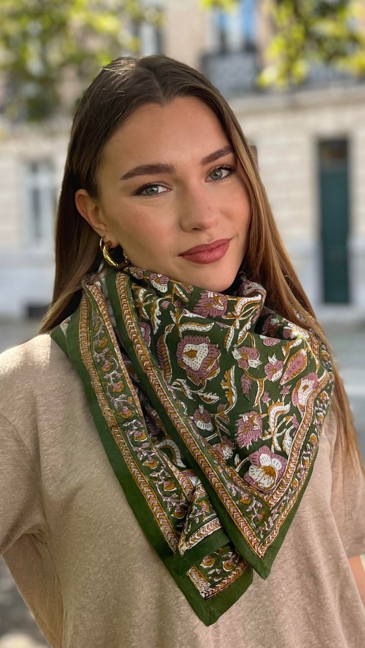 ETOLE IMPRIMEE EN COTON BËLLEMME JAYA KAKI