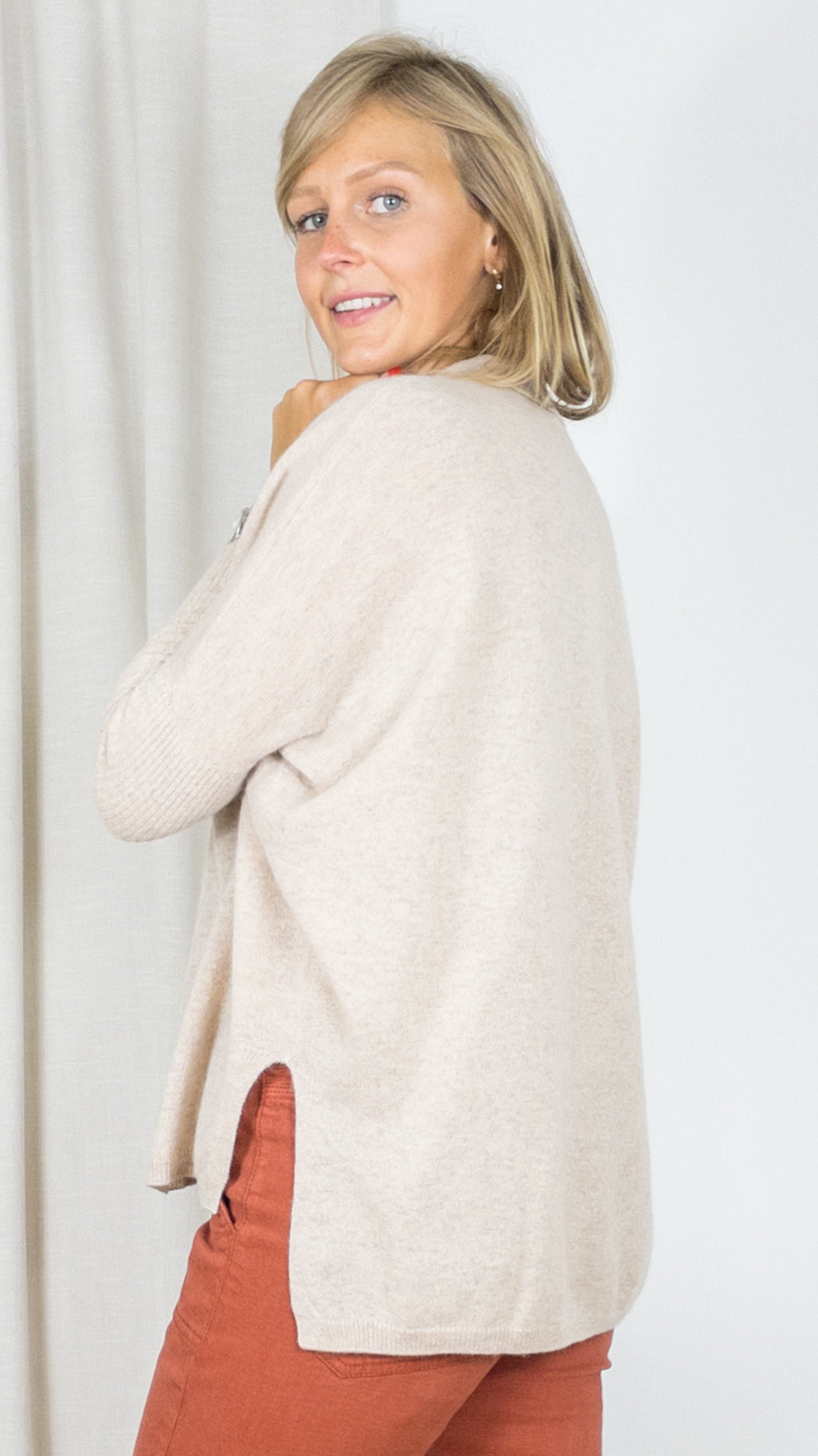 PULL COL CHEMISE ANDREA NOT SHY DUNE BEIGE