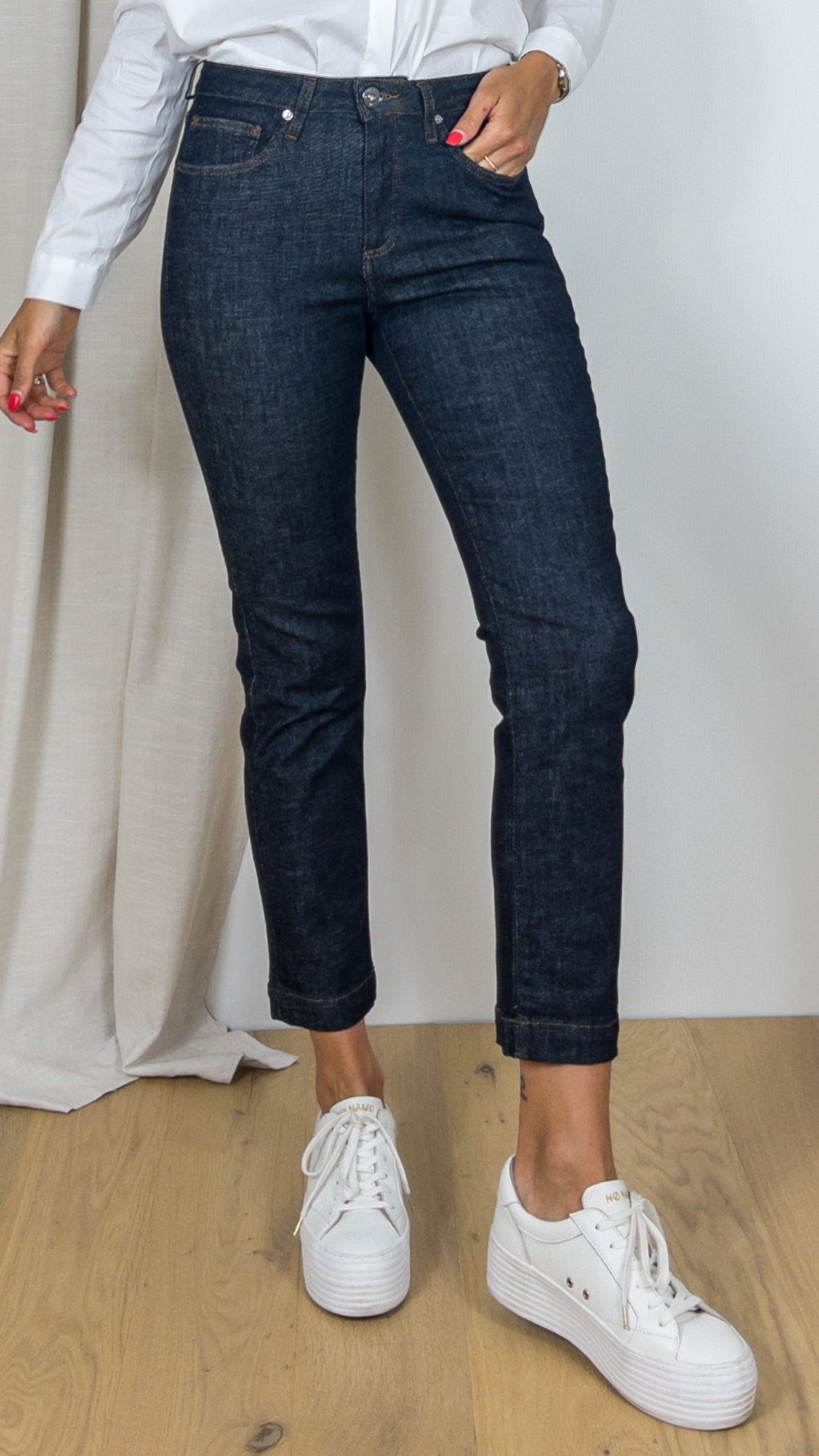JEANS COLETTE RECYCLED BLUE DENIM RAW RINSE