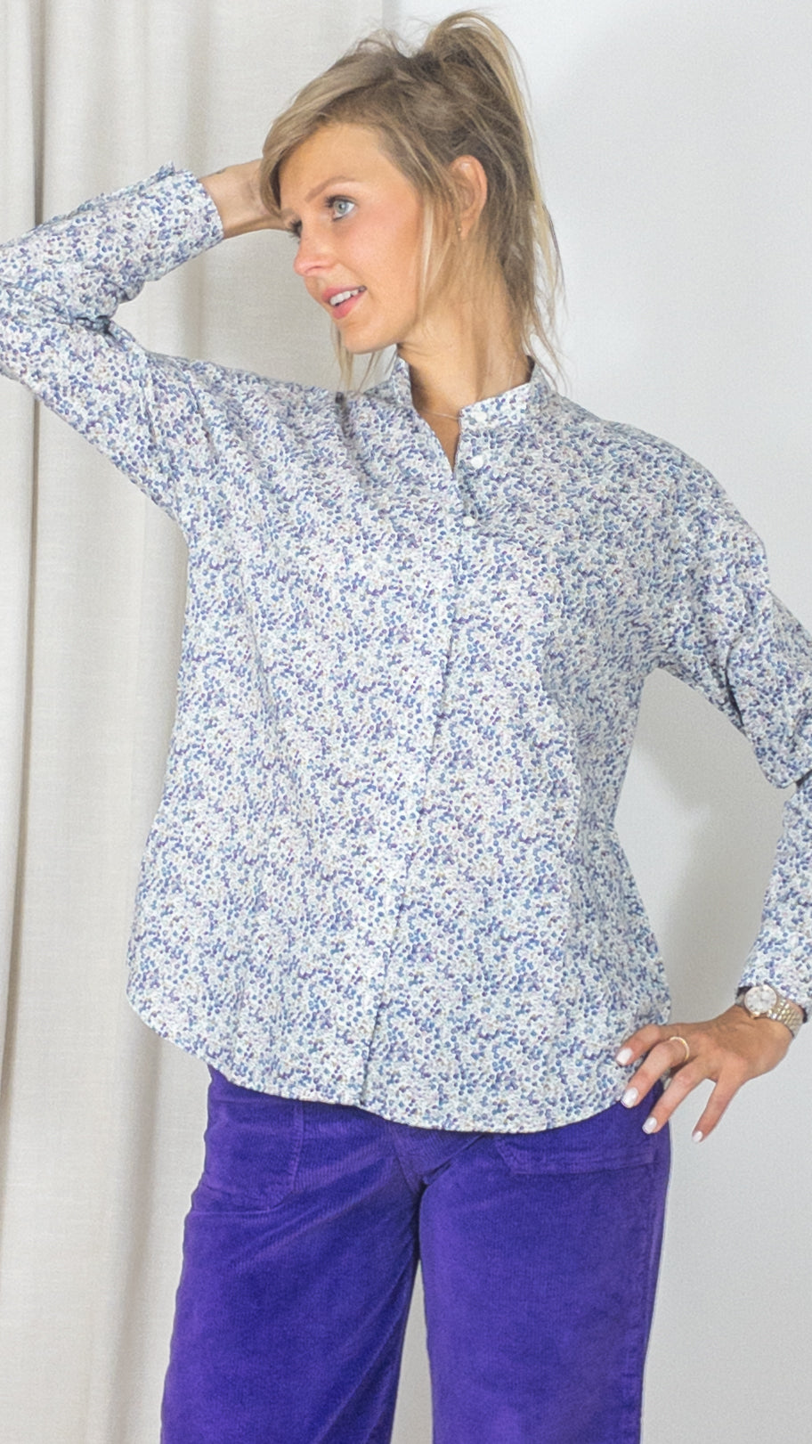 CHEMISE IMPRIMEE LIBERTY VIOLET 625BACA CAMU HARTFORD