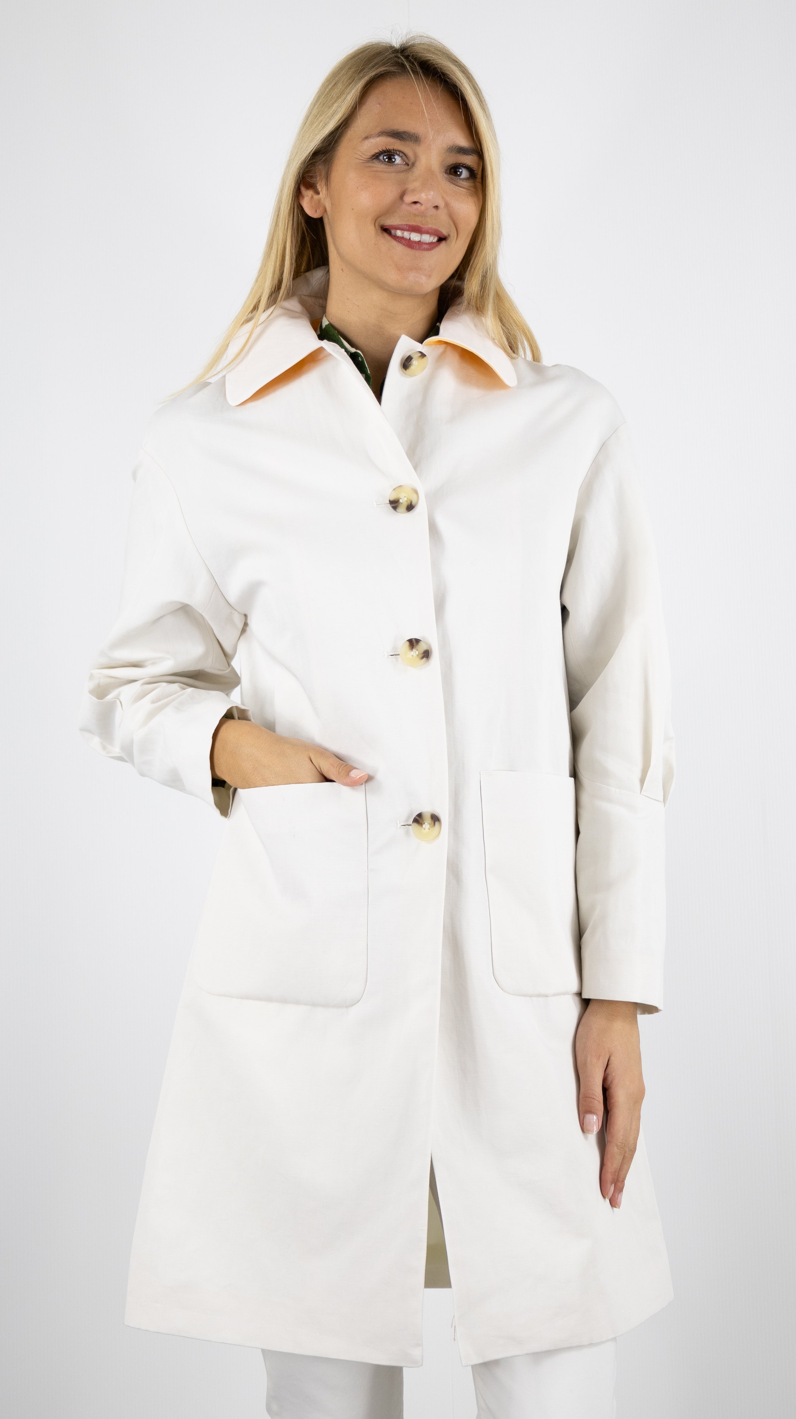 TRENCH SF55 CONDETTE TRENCH AND COAT ECRU
