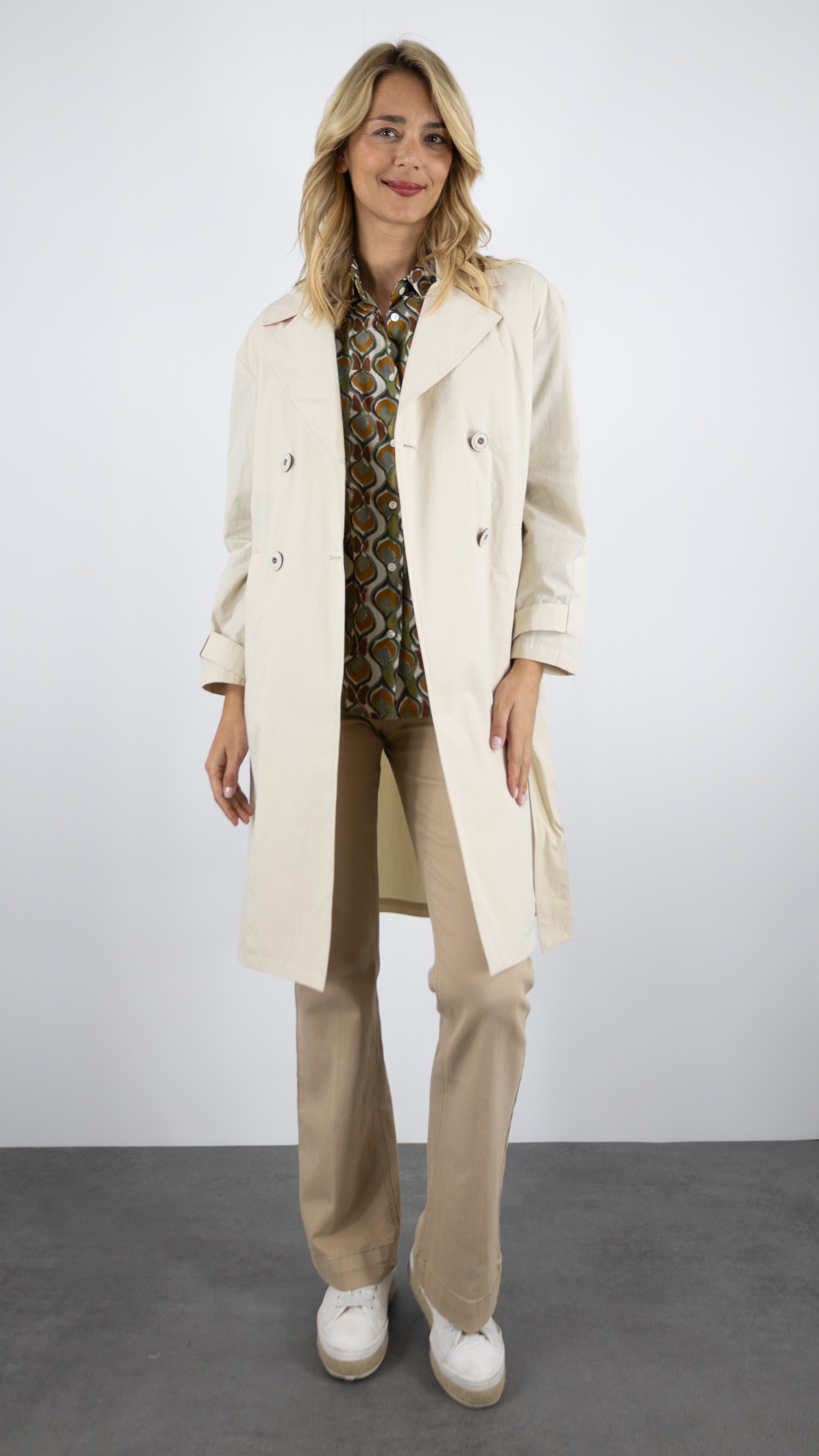 MANTEAU TRENCH LECAILLE LN33 TRENCH AND COAT BEIGE#color_59/BEIGE