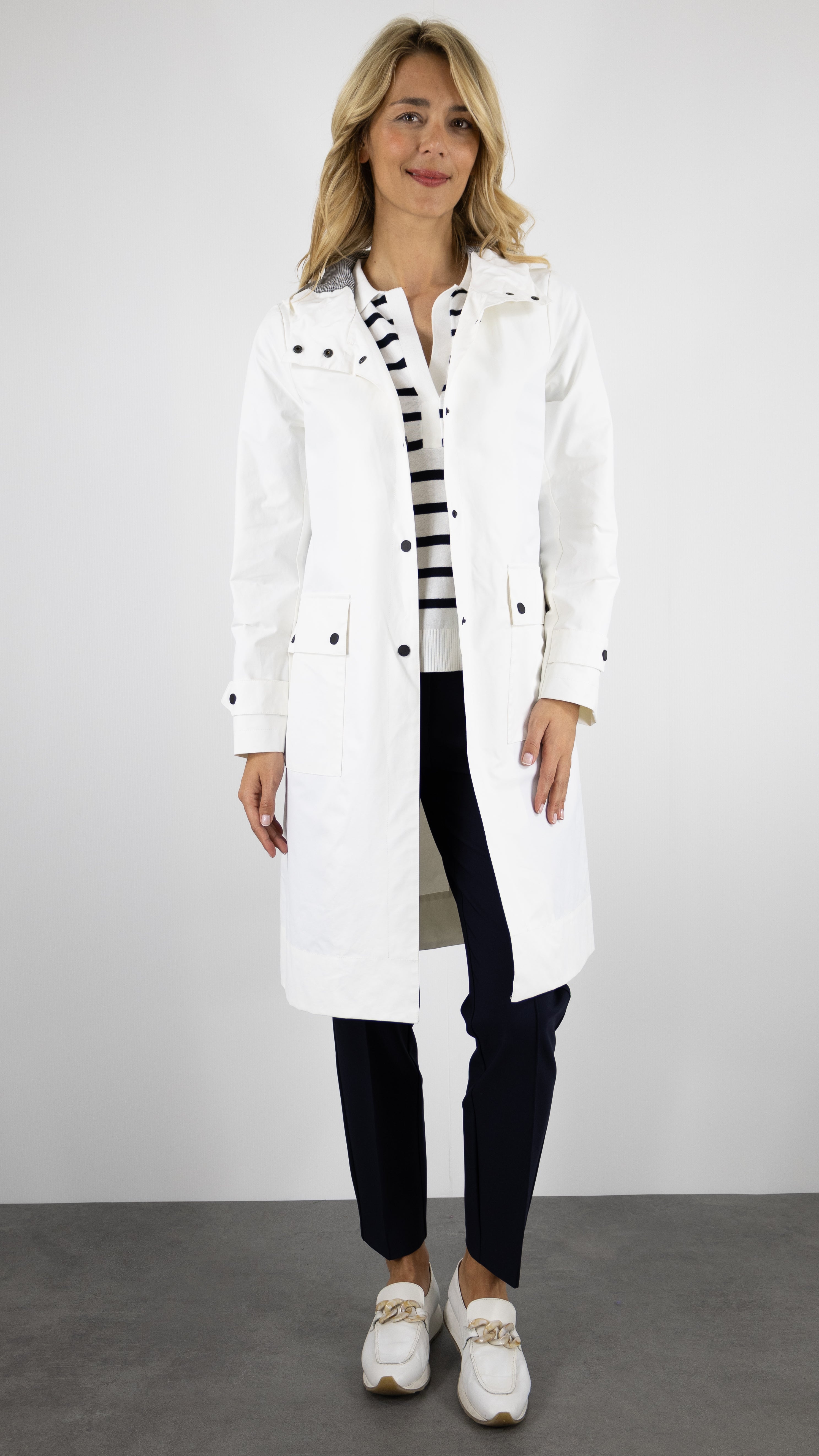 PARKA LONGUE TRENCH AND COAT PALUEL LM36 BLANC
