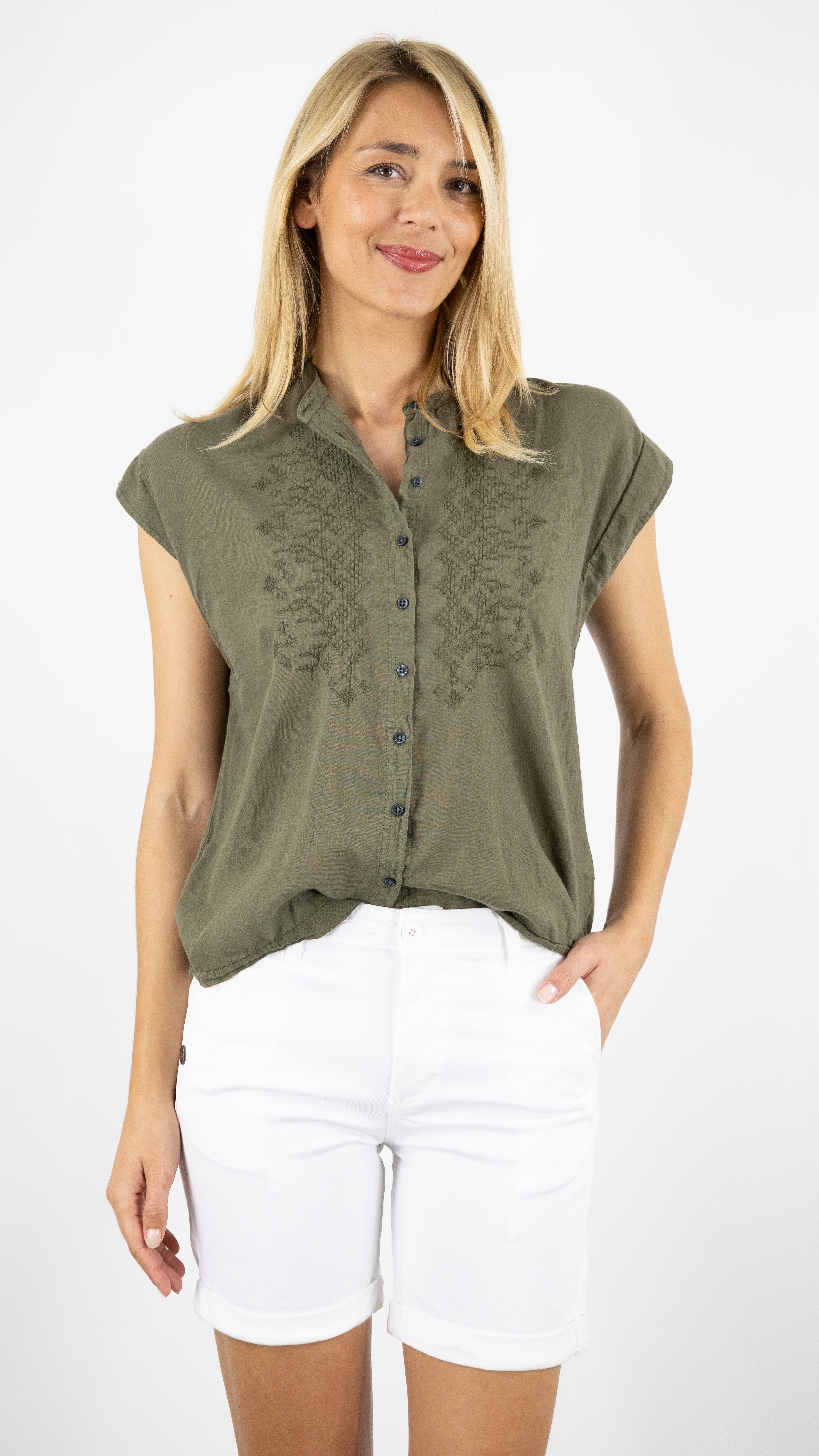 BLOUSE COTON BRODEE BBTH501 TEARY HARTFORD ARMY